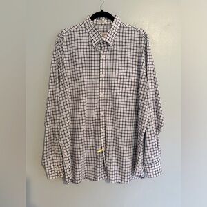 Peter Millar Crown Vintage Pink & Blue Long Sleeve Button Down Collar Shirt XL
